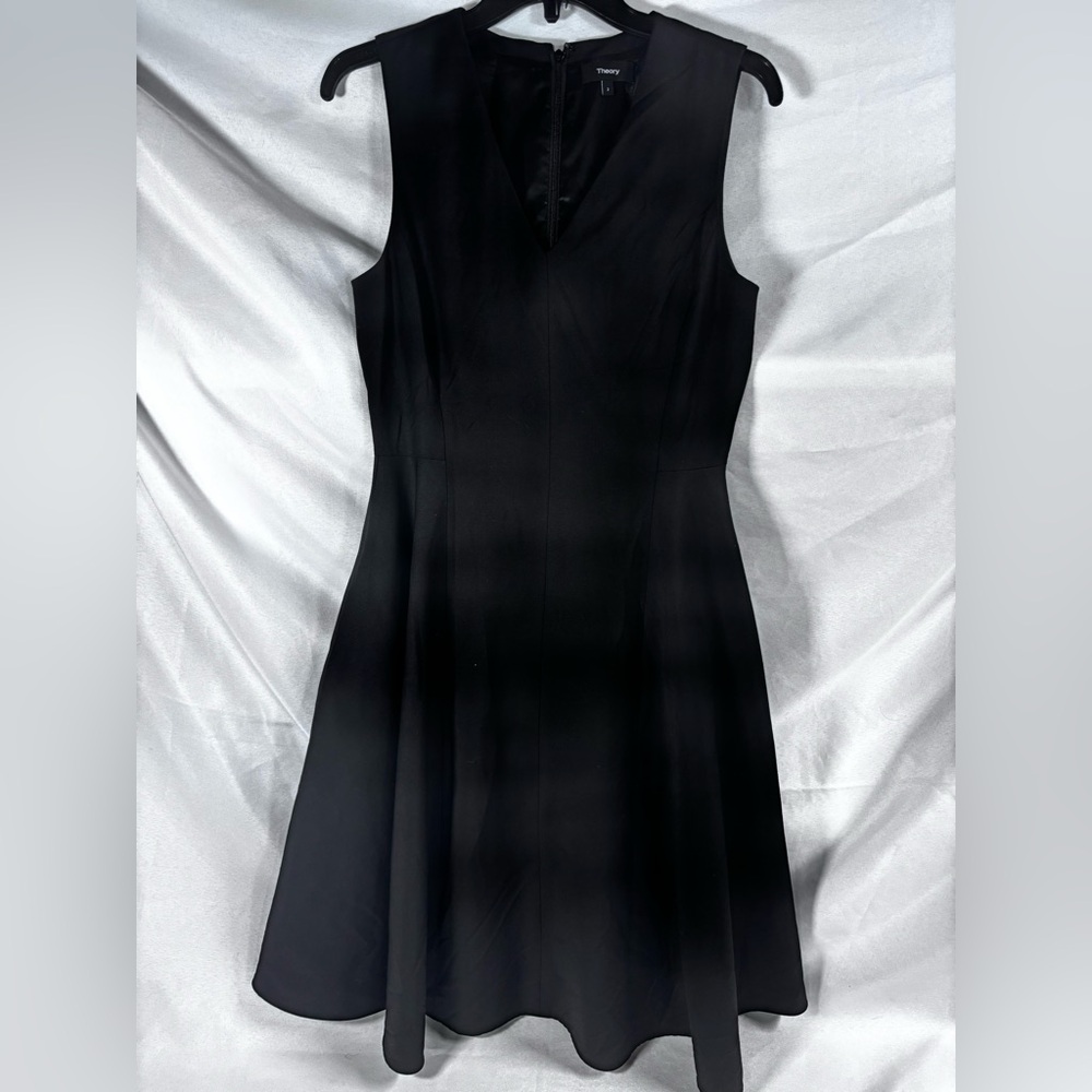 Theory Black Sleeveless Mini Dress